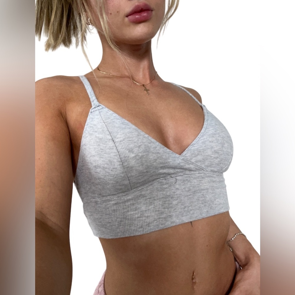 Size XS- Gilly Hicks by Hollister bralette-heather gray